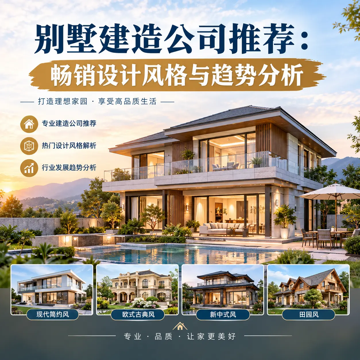 别墅建造公司推荐： 关岭 畅销设计风格与趋势分析