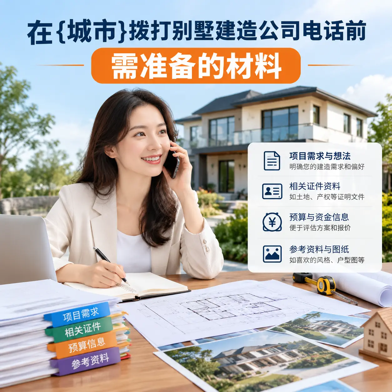 在关岭拨打别墅建造公司电话前需准备的材料