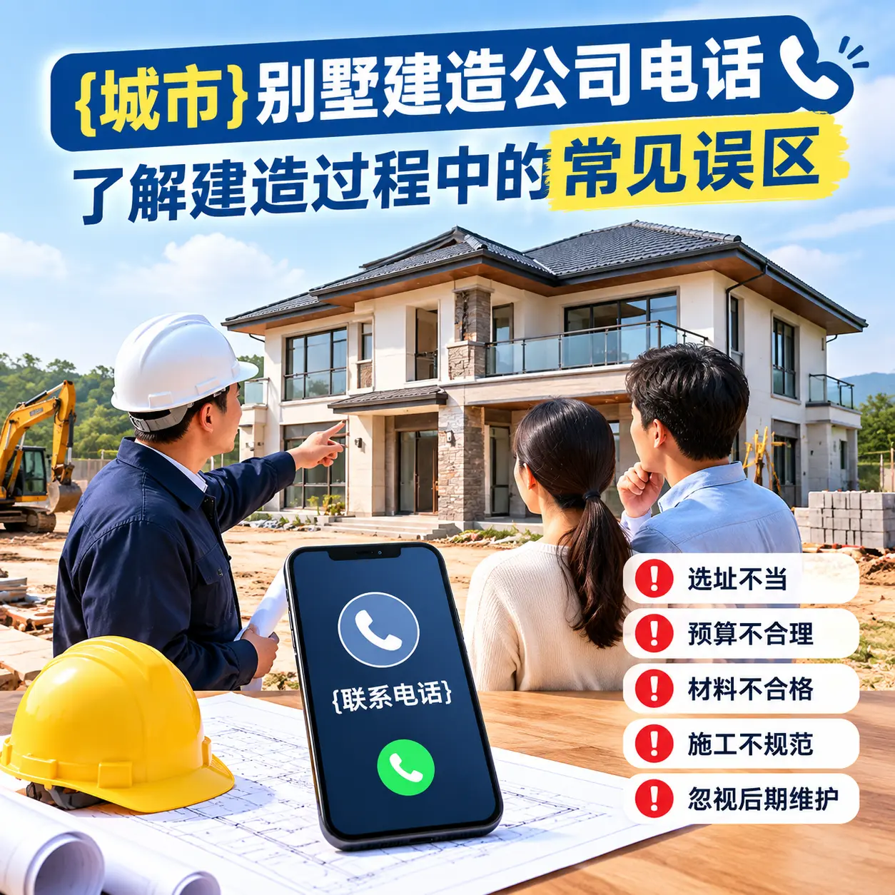 关岭别墅建造公司电话，了解建造过程中的常见误区