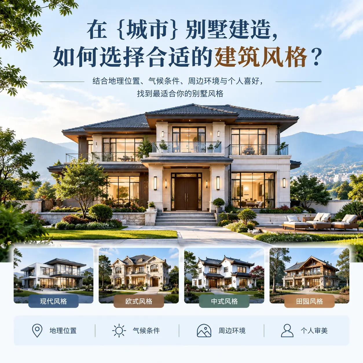 在 关岭 别墅建造，如何选择合适的建筑风格？